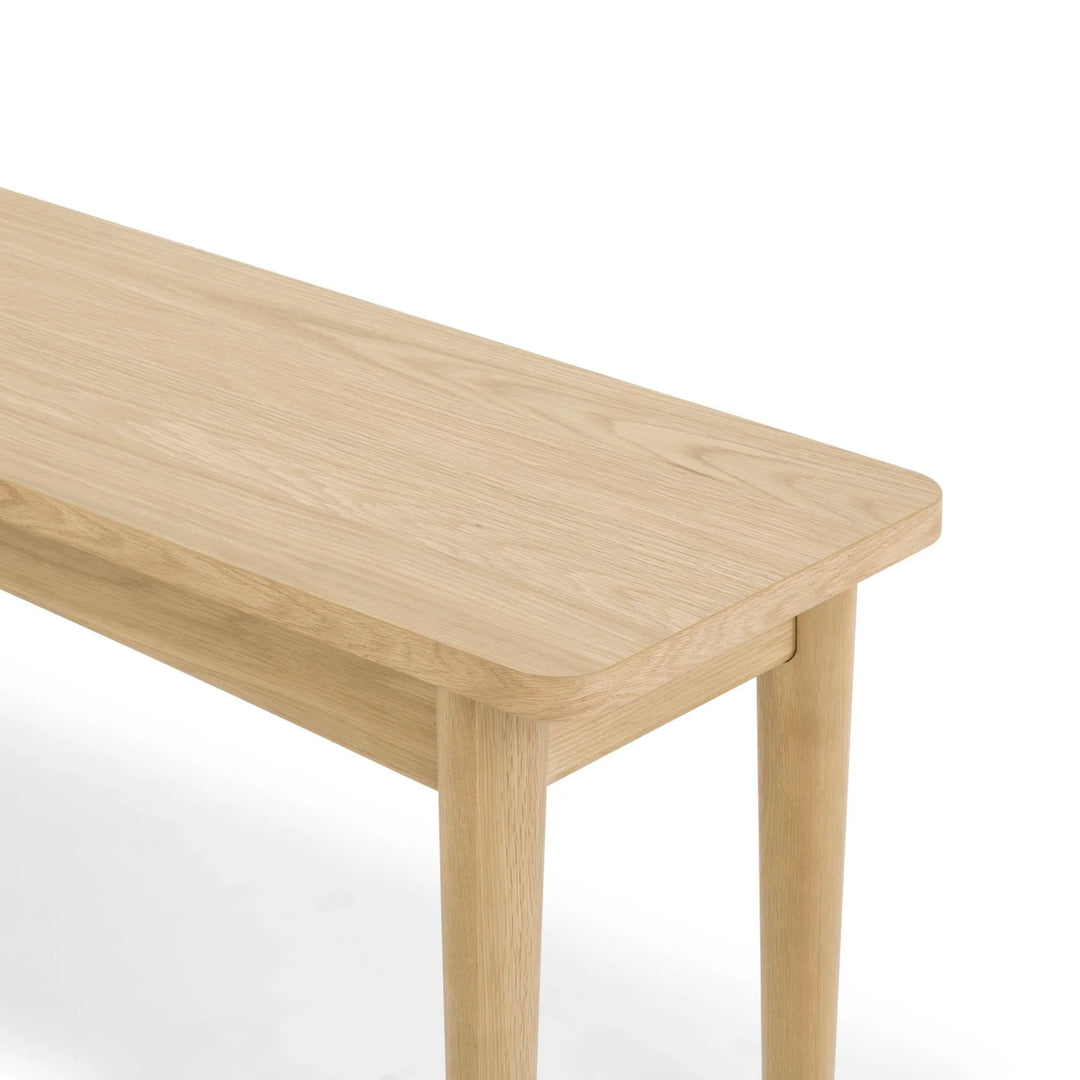 Lumina Bench in Natural top detail - oak dining bench by LH Imports - Whats New Furniture Portland OR