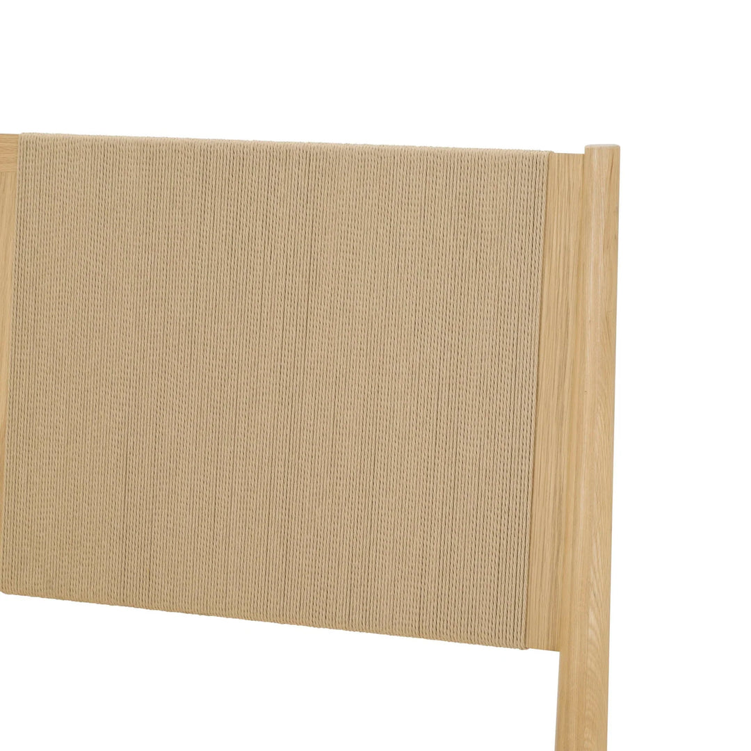 Lumina Queen Bed Frame in Natural back view - natural queen bed frame by LH Imports - Whats New Furniture Portland OR