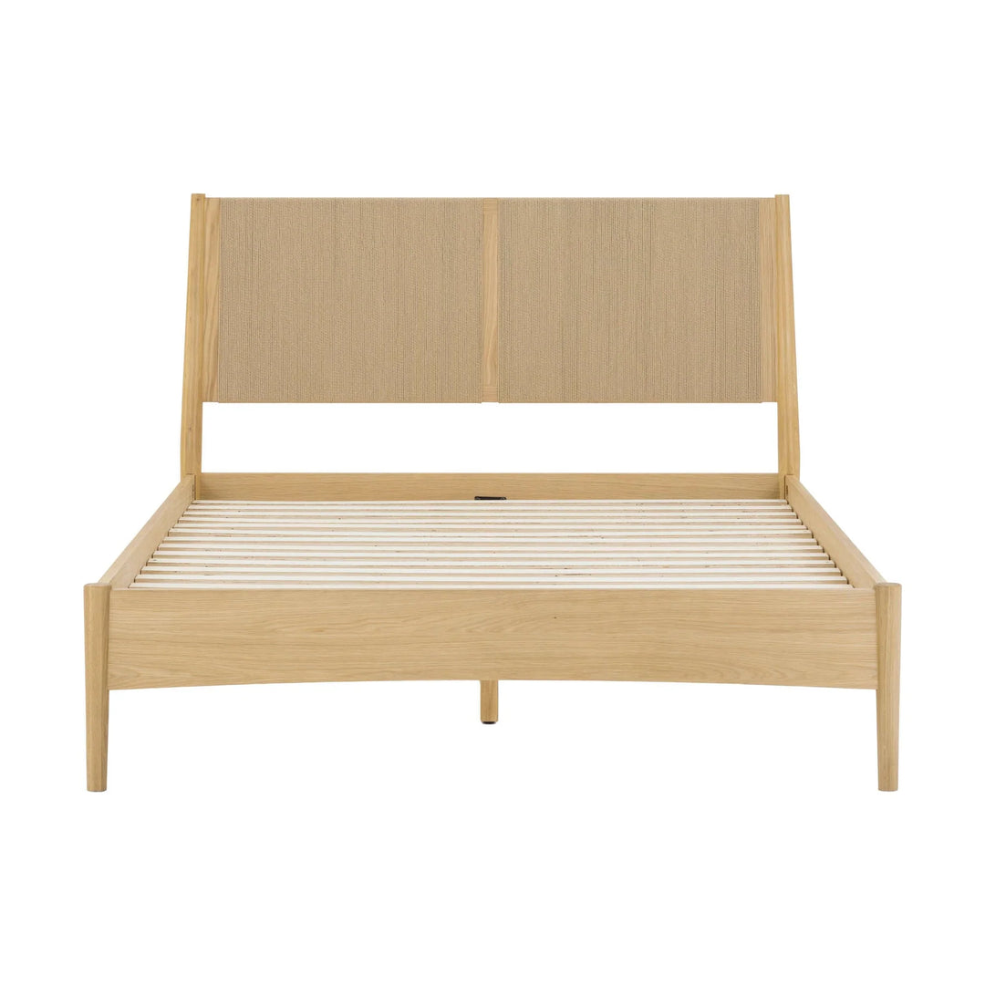 Lumina Queen Bed Frame in Natural - natural queen bed frame by LH Imports - Whats New Furniture Portland OR