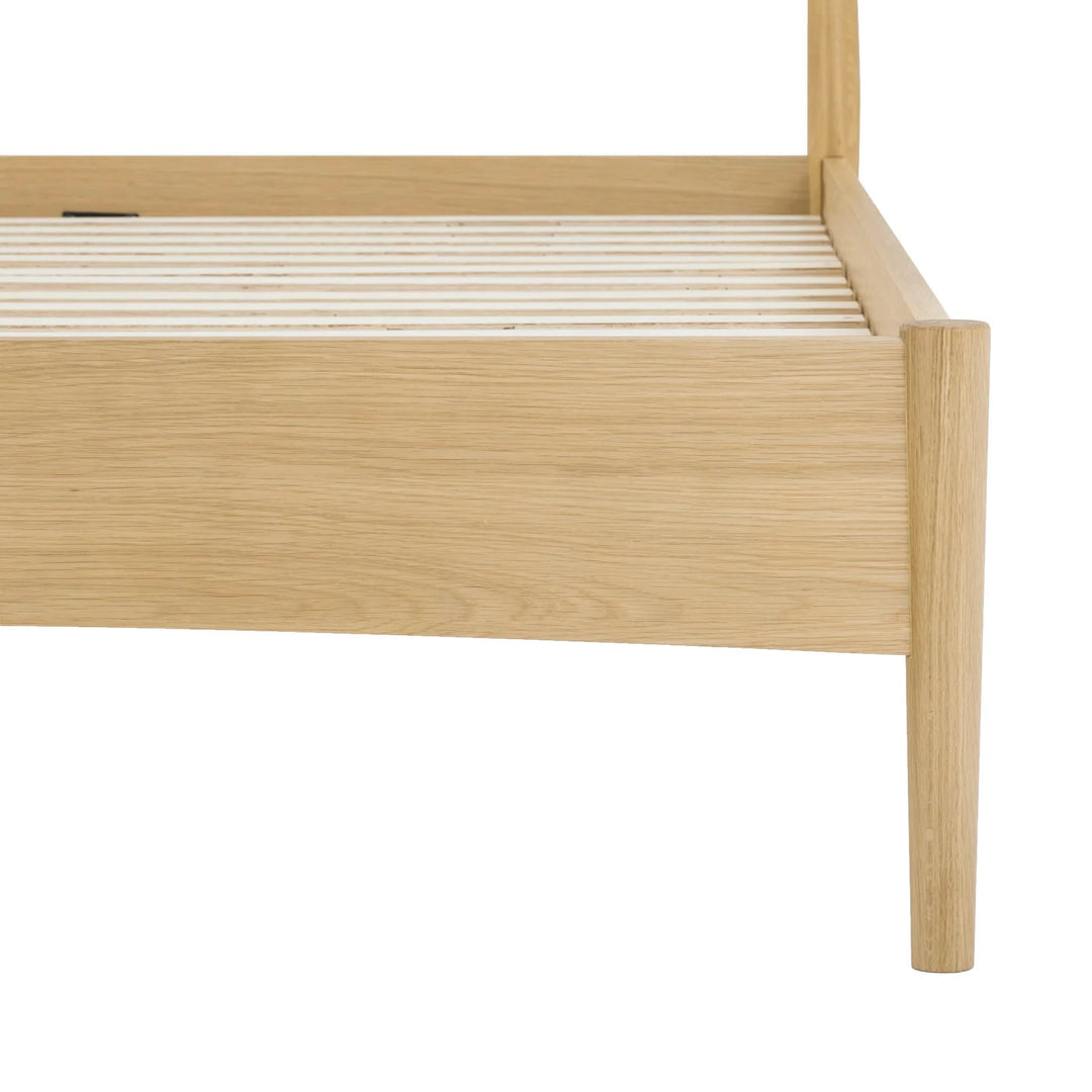 Lumina Queen Bed Frame in Natural side detail - natural queen bed frame by LH Imports - Whats New Furniture Portland OR
