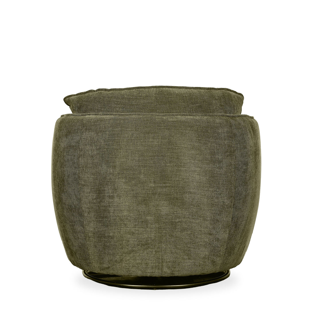 Luna Swivel-Glider Chair in Nexus Arbor side view - Pacific Northwest swivel glider chair by Stylus - Whats New Furniture Portland OR