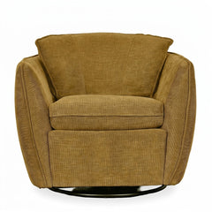 Luna Swivel-Glider Chair in Tempest Gold detail view - Pacific Northwest swivel glider chair by Stylus - Whats New Furniture Portland OR