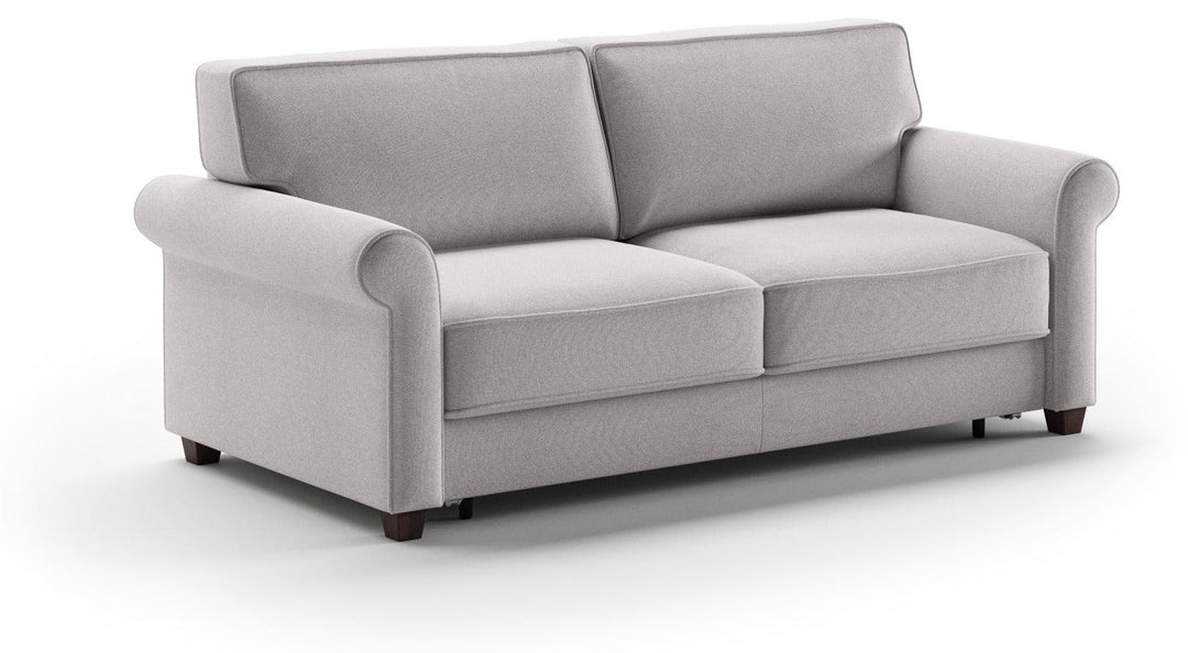 Casey Queen Sleeper Sofa in Rene 01 studio angle closed - sleeper sofa by Luonto - Whats New Furniture Portland OR