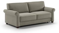Casey Queen Sleeper Sofa in Rene 03 studio angle closed - sleeper sofa by Luonto - Whats New Furniture Portland OR