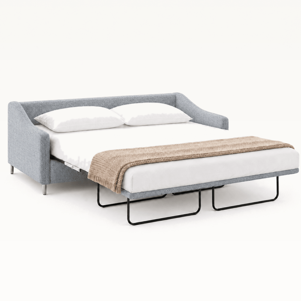 Ethos Queen Sleeper Sofa in Cremona 70 variant open front view - queen sleeper sofa by Luonto - Whats New Furniture Portland OR