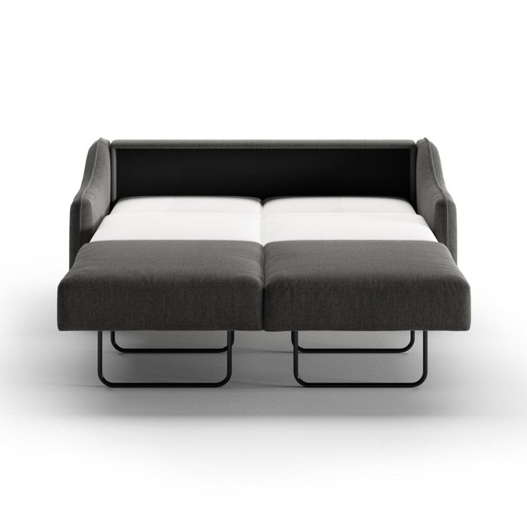 Ethos Queen Sleeper Sofa in Oliver 515 open sleeper view - queen sleeper sofa by Luonto - Whats New Furniture Portland OR