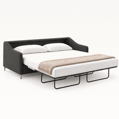 Ethos Queen Sleeper Sofa in Oliver 515 variant open side angle - queen sleeper sofa by Luonto - Whats New Furniture Portland OR