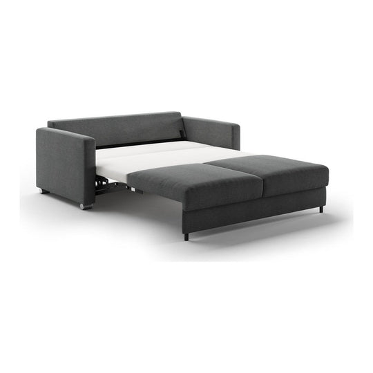 Fantasy Queen Sleeper Rene 04 charcoal gray bed extended studio view