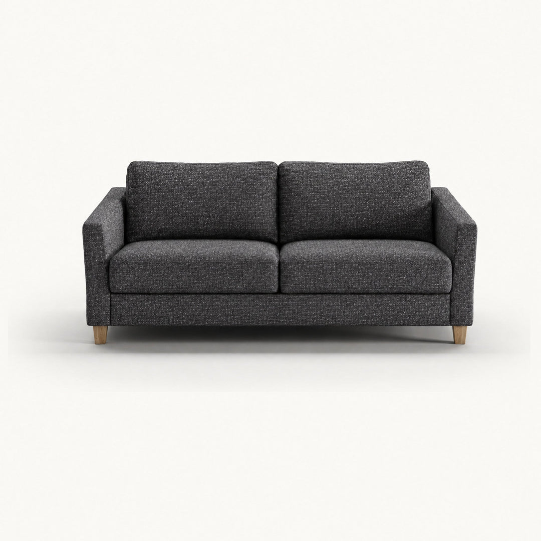 Monika Queen Sleeper Sofa in Rene 04 — closed sofa, front view - queen sleeper sofa by Luonto - Whats New Furniture Portland OR