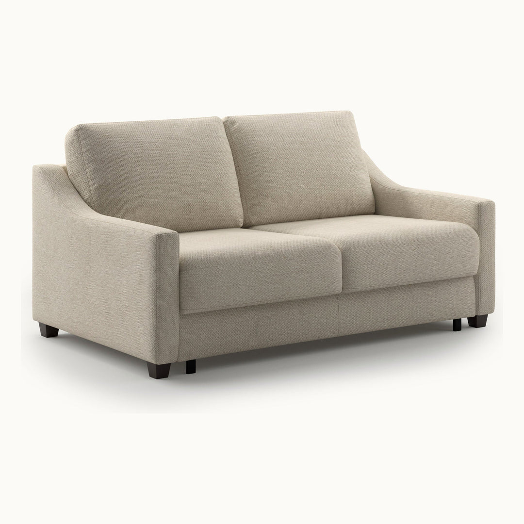 Nautica Queen Loveseat Sleeper in Zaro 03, Smoked Birch legs — closed sofa, angle - What&