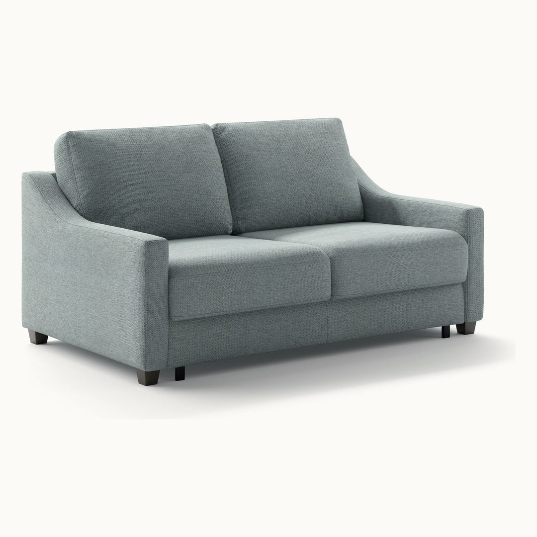 Nautica Queen Loveseat Sleeper in Zaro 72, Smoked Birch legs — closed sofa, angle - What&
