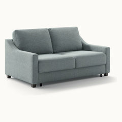 Nautica Queen Loveseat Sleeper in Zaro 72, Smoked Birch legs — closed sofa, angle - What&