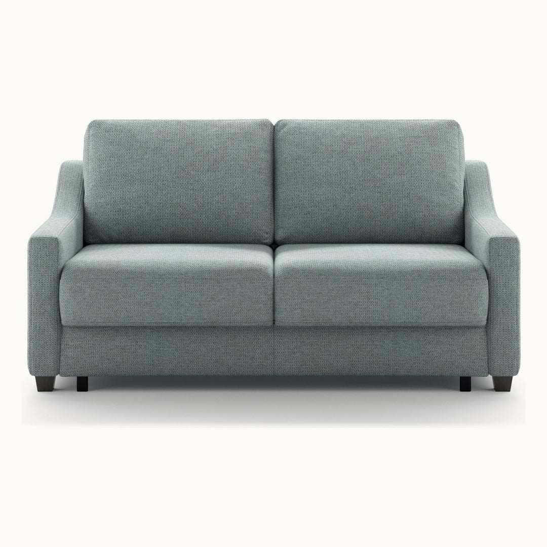 Nautica Queen Loveseat Sleeper in Zaro 72, Smoked Birch legs — closed sofa, front - What&