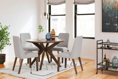 Lyncott Round Dining Table - alternate angle - mid-century modern dining tables - Whats New Furniture Portland OR