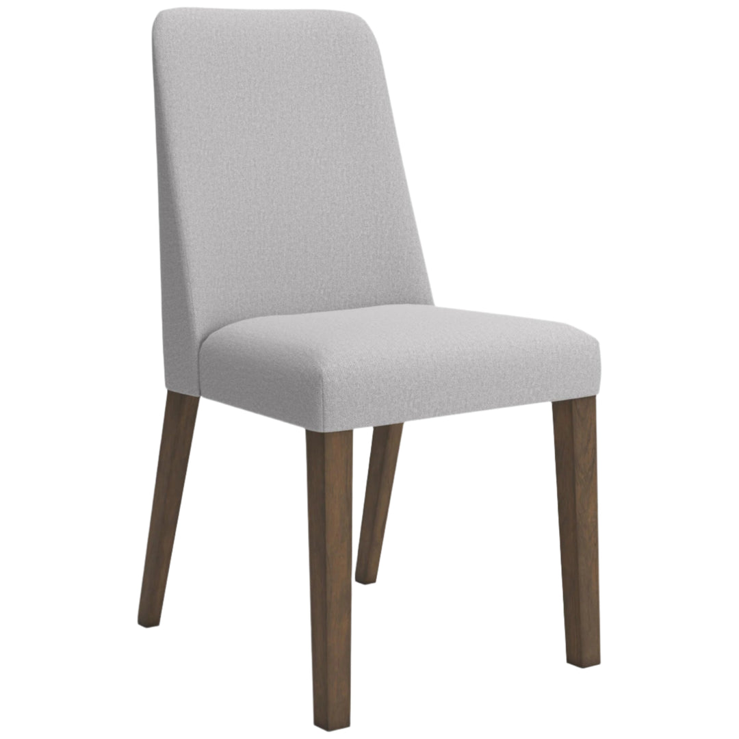 Lyncott Dining Chair in Grey angle - upholstered dining chair by Ashley - Whats New Furniture Portland OR