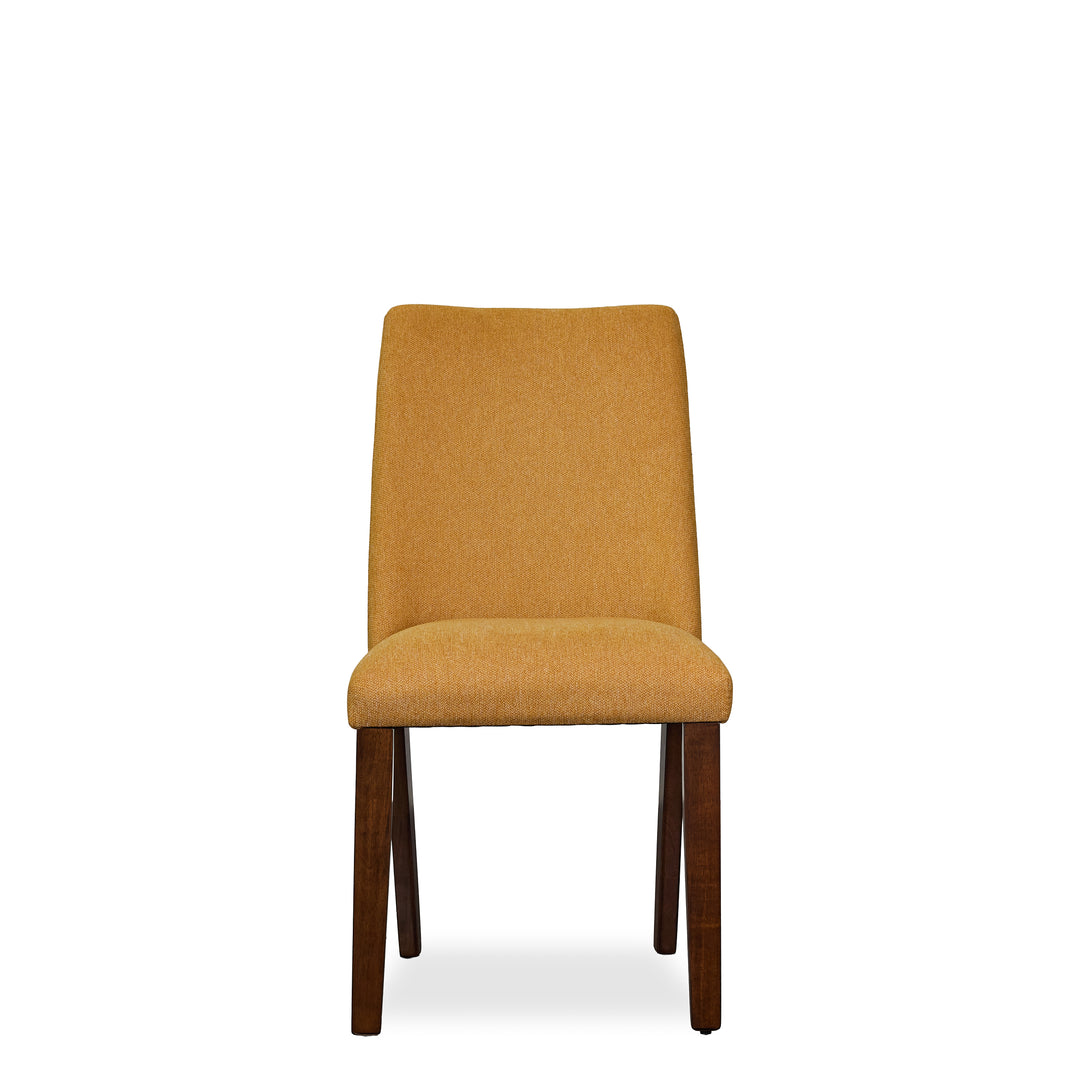 Lyncott Dining Chair in Mustard front - upholstered dining chair by Ashley - Whats New Furniture Portland OR