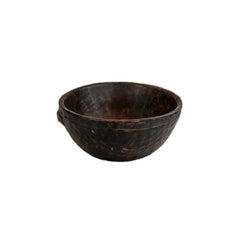 Vintage hand-carved wood milking bowl - one of a kind - Made In Africa - Whats New Furniture Portland OR