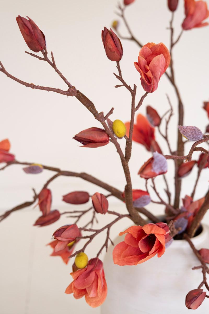 Faux Magnolia Stems, 28-Inch Stem — view 3