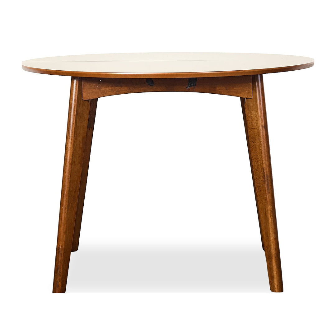 Malone Small Extendable Dining Table in walnut - extendable round dining table by Coaster - Whats New Furniture Portland OR