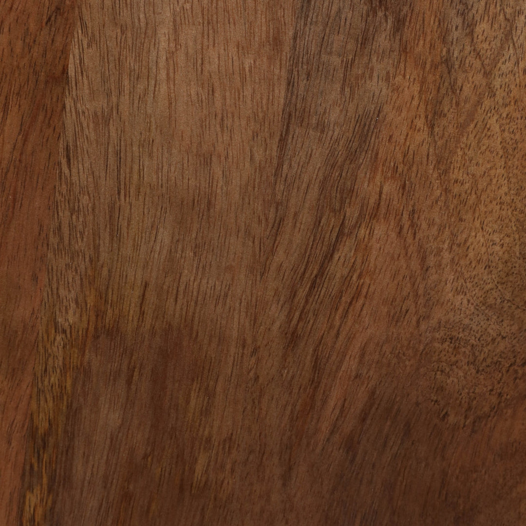 Mango Wood Ring Pedestal Drink Table 24", Honey wood grain close up - side table by Sagebrook Home - Whats New Furniture Portland OR