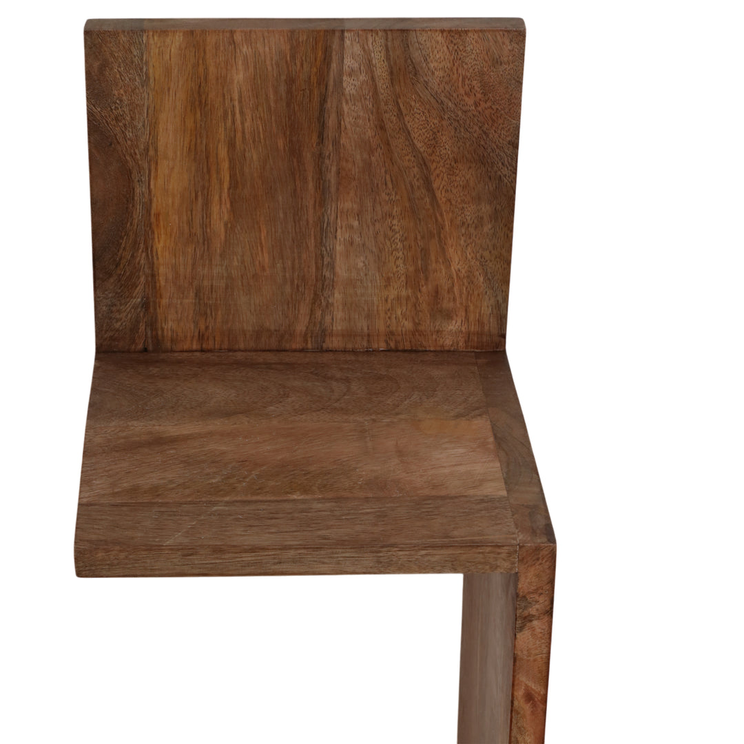 Mango Wood Zig Zag Wall Shelf 33" wood joint detail close up - wall shelf by Sagebrook Home - Whats New Furniture Portland OR