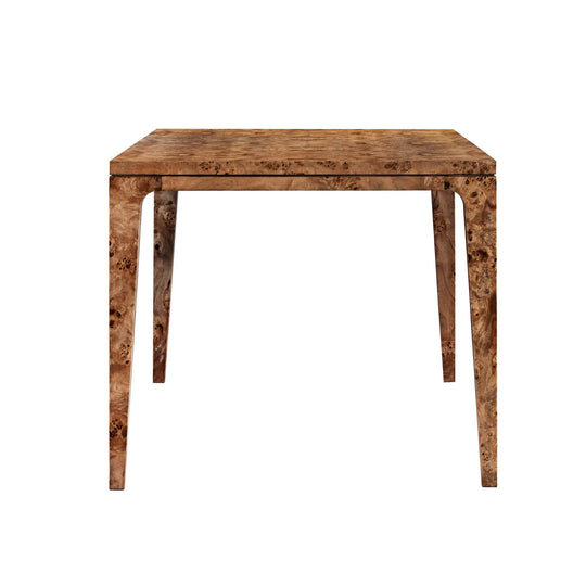 Mappa Dining Table in Dark Burl mango wood veneer side angle - dining table by LH Imports - Whats New Furniture Portland OR