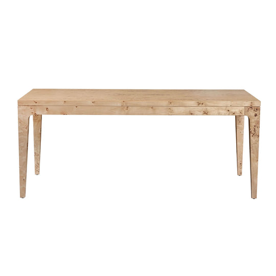 Mappa Dining Table in Light Burl mango wood veneer front view - dining table by LH Imports - Whats New Furniture Portland OR