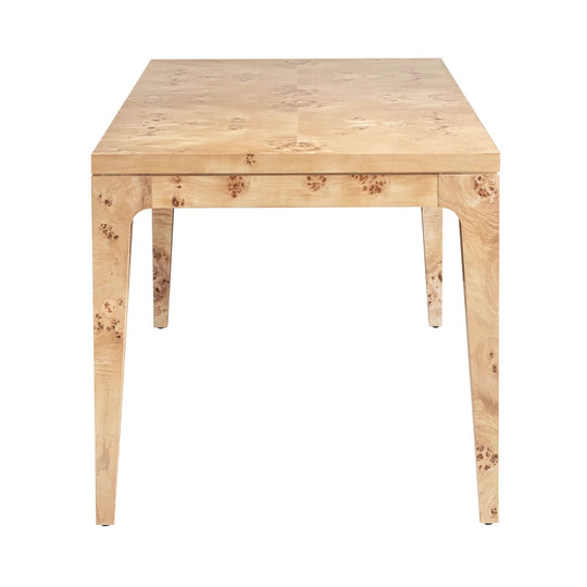 Mappa Dining Table in Light Burl mango wood veneer side angle - dining table by LH Imports - Whats New Furniture Portland OR