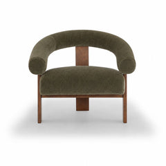 Marquam Accent Chair in Mohair Forest Green - studio - What&