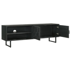 Marsden 2-door Mango Wood 70-inch TV Stand Charcoal Black - What&