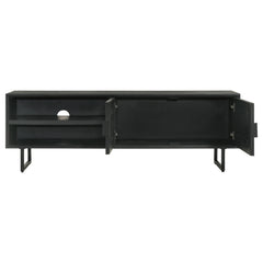 Marsden 2-door Mango Wood 70-inch TV Stand Charcoal Black - What&