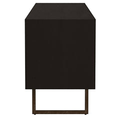 Marsden 2-door Mango Wood 70-inch TV Stand Charcoal Black - What&