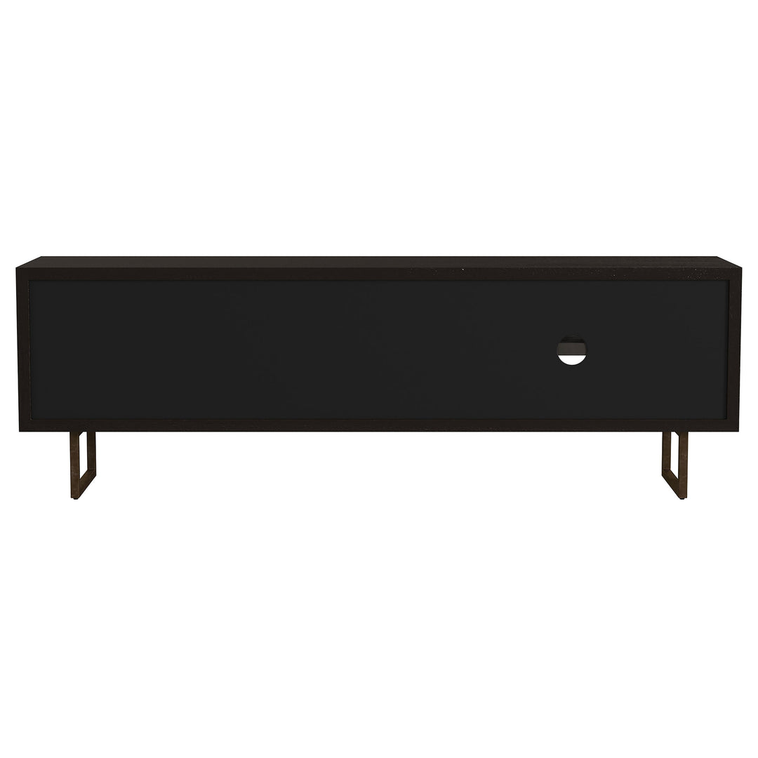 Marsden 2-door Mango Wood 70-inch TV Stand Charcoal Black - What&