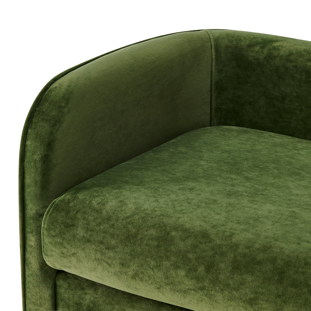 Marsha Velvet Bench in Dainty Green finish detail - velvet bench by NPD - Whats New Furniture Portland OR