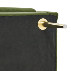 Marsha Velvet Bench in Dainty Green front view - velvet bench by NPD - Whats New Furniture Portland OR