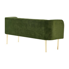 Marsha Velvet Bench in Dainty Green leg detail - velvet bench by NPD - Whats New Furniture Portland OR