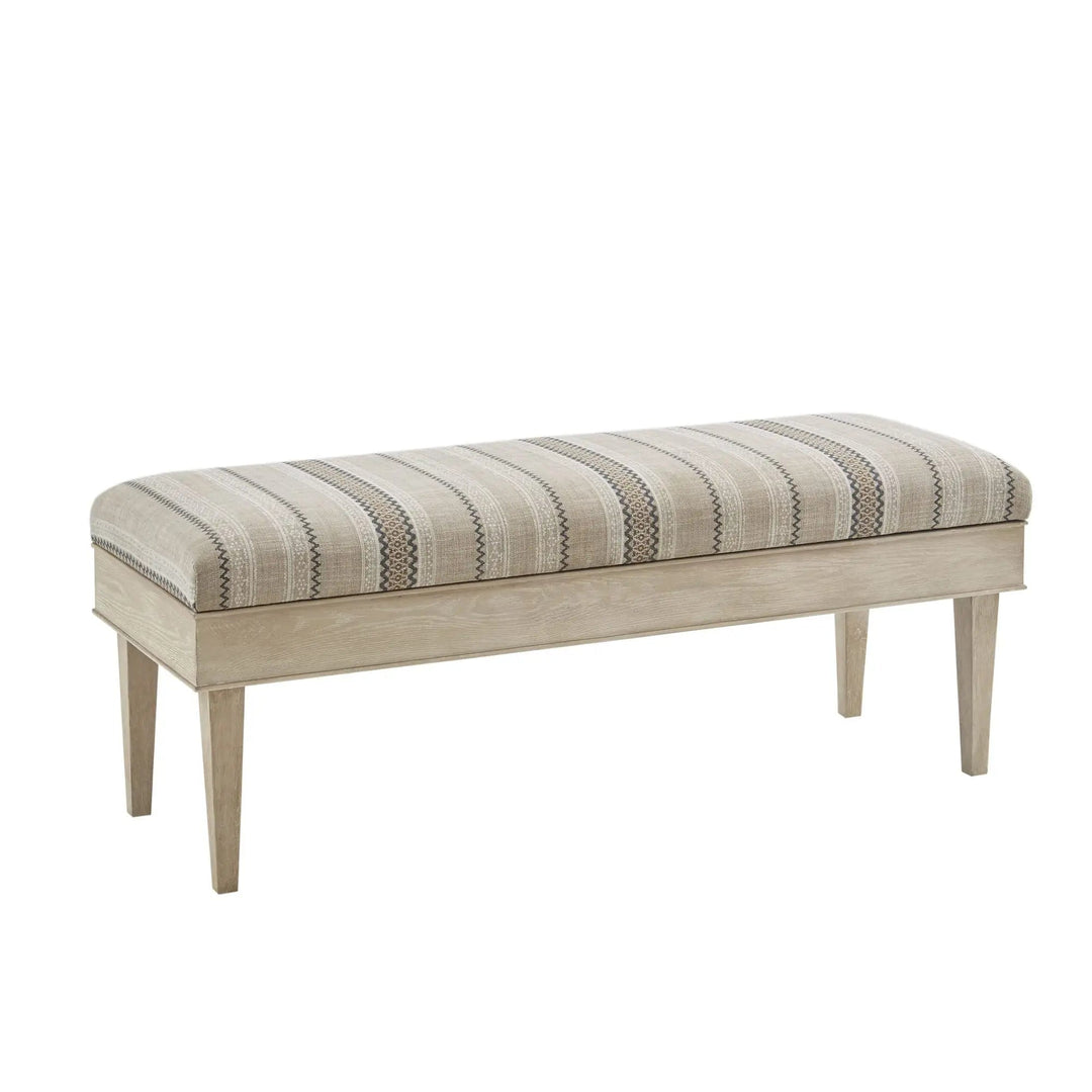Martha Stewart Hartstrom Bench in Beige Multi - upholstered bench - Whats New Furniture Portland OR