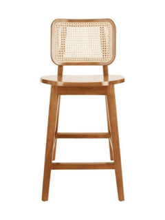 Maury Counter Stool w/ Rattan in Natural - wood counter stool with rattan by NPD - Whats New Furniture Portland OR