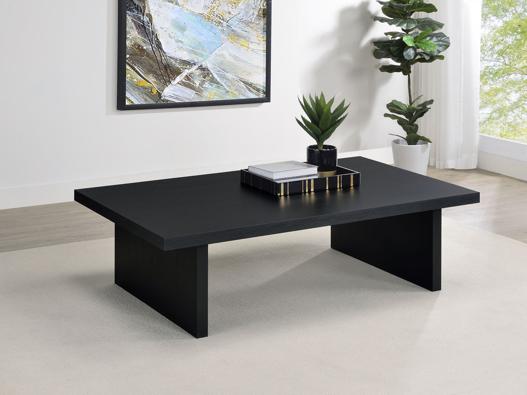 Max Rectangular Engineered Laminate Coffee Table Black - What&