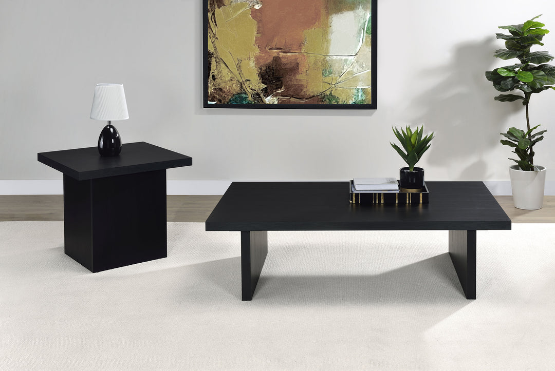 Max Rectangular Engineered Laminate Coffee Table Black - What&