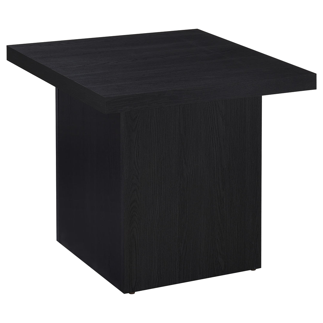 Max Square Engineered Laminate End Side Table Black - What&