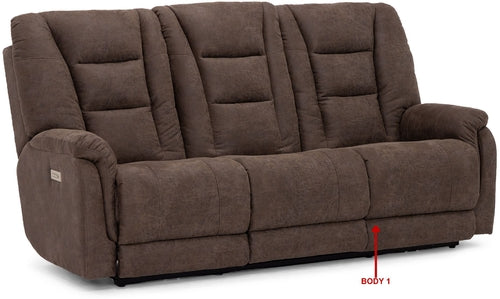 McKenzie power reclining sofa by Stanton, made in Canby Oregon