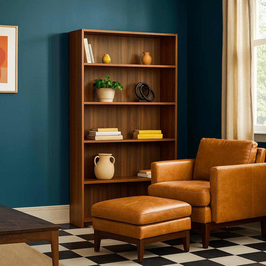 Mid - Century Modern Bookcase detail view 4 - Whats New Furniture - Portland, Oregon