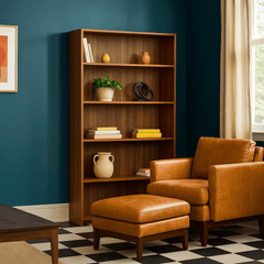 Mid - Century Modern Bookcase detail view 4 - Whats New Furniture - Portland, Oregon