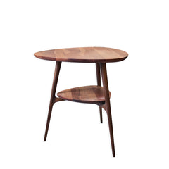 Mid Century Modern Wood and Metal End Table detail view 2 - Whats New Furniture - Portland, Oregon