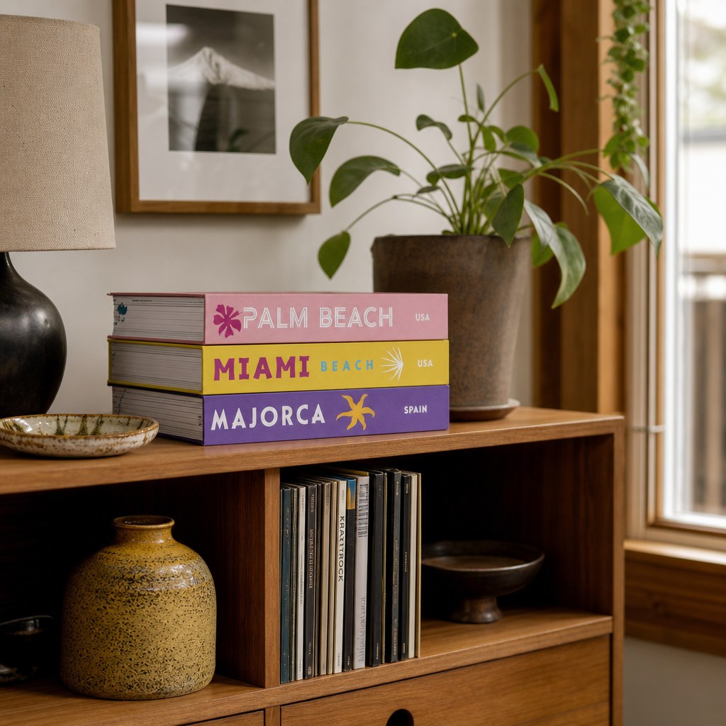 MDF &amp; Canvas Book Storage Boxes, Set of 3 styled in a Portland living room - What&