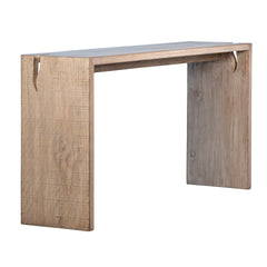 Merwin Console Table - Reclaimed Pine Light Warm Wash back three-quarter view - Console Tables by Dovetail - Whats New Furniture Portland OR