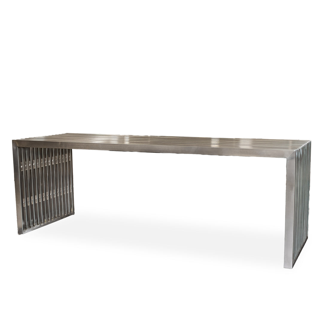 Metal and Lucite Coffee Table detail view - Whats New Furniture - Portland, Oregon
