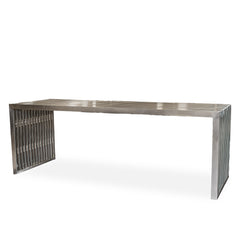 Metal and Lucite Coffee Table detail view - Whats New Furniture - Portland, Oregon