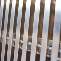 Metal and Lucite Coffee Table detail view 4 - Whats New Furniture - Portland, Oregon